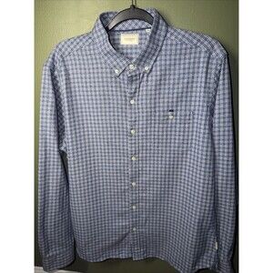 7Diamonds Stretch Flannel Shirt Atlas Soft Stretch Large Blue Flap Pockets